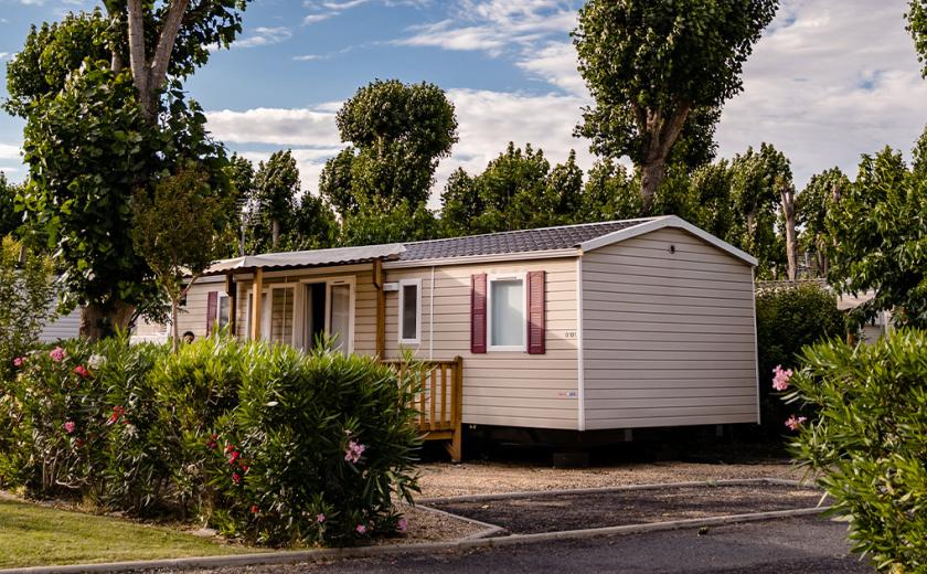 Mobil home au camping Les Sables du Midi